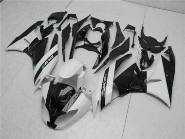 Lojas Carenagens Moto Kawasaki ZX6R 2009-2012 - Preto Brilhante Branco