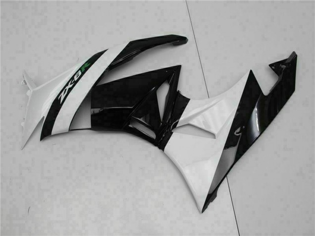 Lojas Carenagens Moto Kawasaki ZX6R 2009-2012 - Preto Brilhante Branco