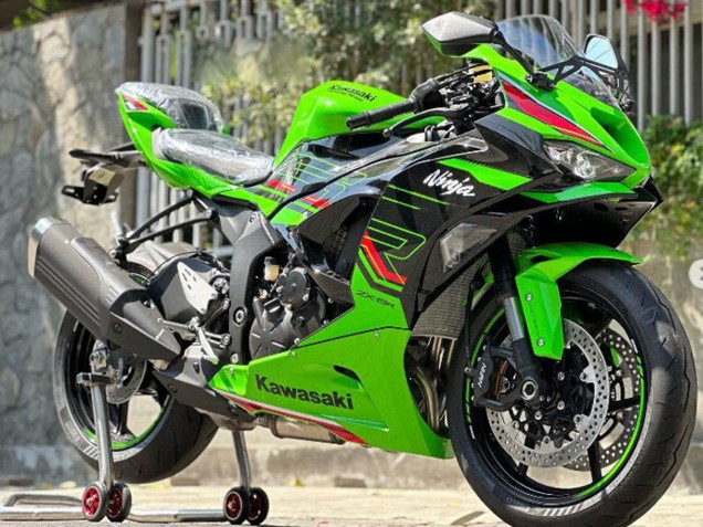 Lojas Carenagens Moto Kawasaki ZX6R 2019-2022 - Verde Preto Brilhante Vermelho