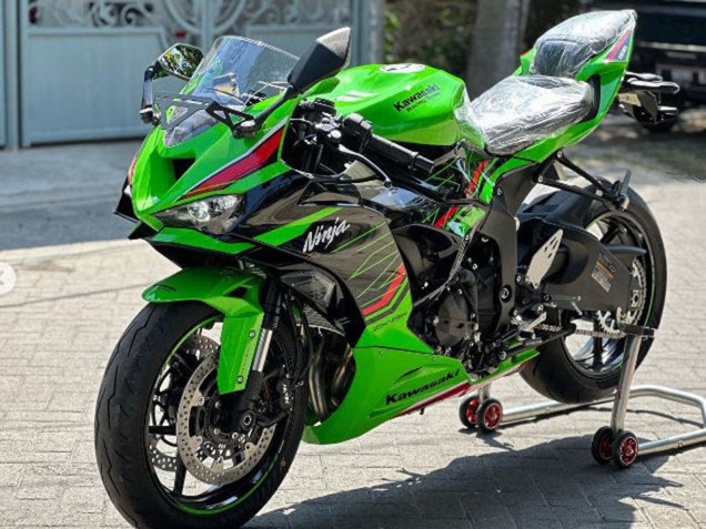 Lojas Carenagens Moto Kawasaki ZX6R 2019-2022 - Verde Preto Brilhante Vermelho