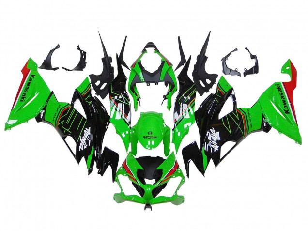Lojas Carenagens Moto Kawasaki ZX6R 2019-2022 - Verde Preto Brilhante Vermelho