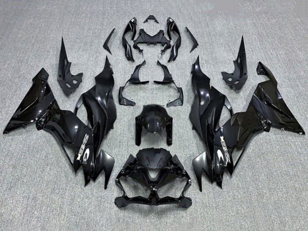 Lojas Carenagem Moto Kawasaki ZX6R 2019-2022 - Preto Brilhante