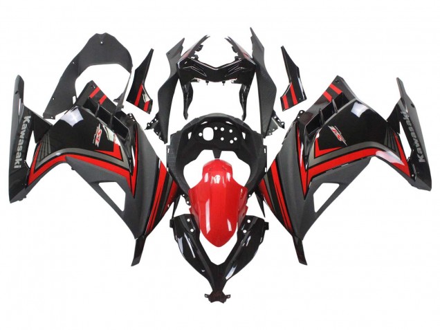 Lojas Carenagens Moto Kawasaki EX300 2013-2024 - Vermelho Preto