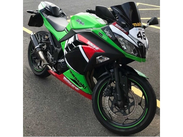 Lojas Carenagens Moto Kawasaki EX300 2013-2024 - Verde Branco Vermelho Preto Elf