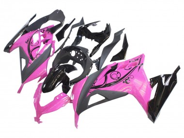Lojas Carenagens Moto Kawasaki EX300 2013-2024 - Rosa Preto