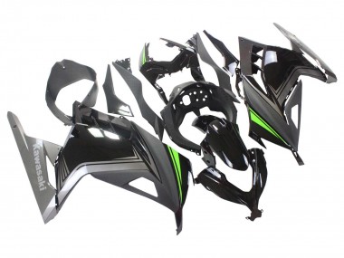 Lojas Carenagens Moto Kawasaki EX300 2013-2024 - Preto Brilhante Preto Fosco Verde