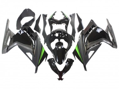 Lojas Carenagens Moto Kawasaki EX300 2013-2024 - Preto Brilhante Preto Fosco Verde