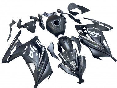 Lojas Carenagens Moto Kawasaki EX300 2013-2024 - Preto Fosco Branco Elf Neve