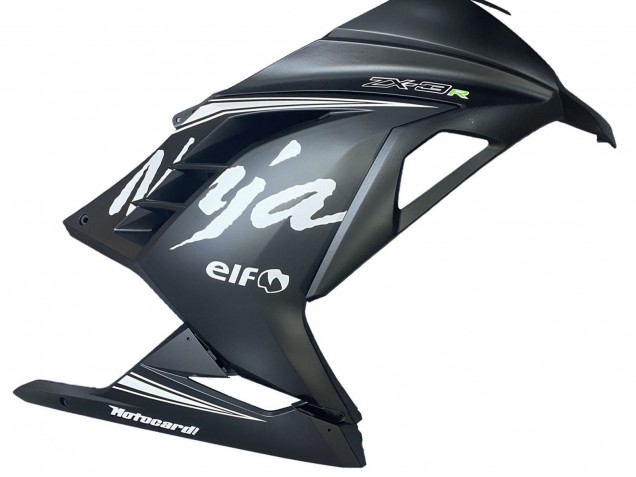 Lojas Carenagens Moto Kawasaki EX300 2013-2024 - Preto Fosco Branco Elf Neve