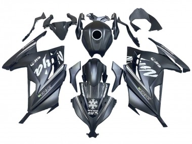 Lojas Carenagens Moto Kawasaki EX300 2013-2024 - Preto Fosco Branco Elf Neve