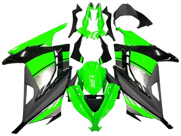 Lojas Carenagens Moto Kawasaki EX300 2013-2024 - Verde Prata Preto