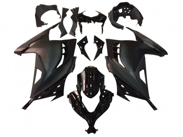 Lojas Carenagem Moto Kawasaki EX300 2013-2024 - Preto Brilhante Preto Fosco