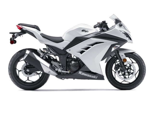 Lojas Carenagens Moto Kawasaki EX300 2013-2024 - Branco Preto