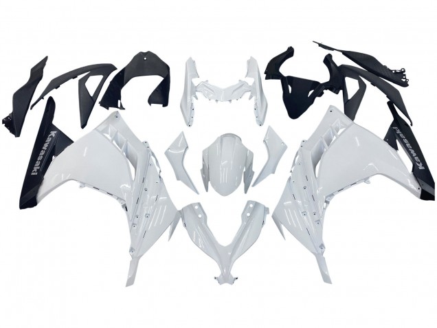 Lojas Carenagens Moto Kawasaki EX300 2013-2024 - Branco Preto