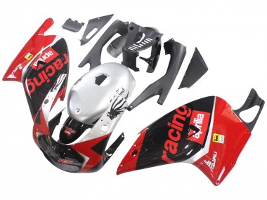 Lojas Carenagens Moto Aprilia RS125 2000-2005 - Vermelho Preto Prata Corrida