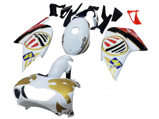 Lojas Carenagens Moto Aprilia RS125 2000-2005 - Branco Amarelo Vermelho