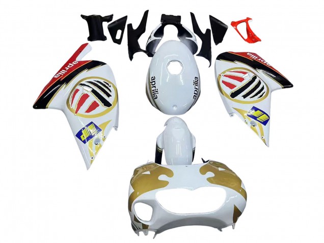 Lojas Carenagens Moto Aprilia RS125 2000-2005 - Branco Amarelo Vermelho