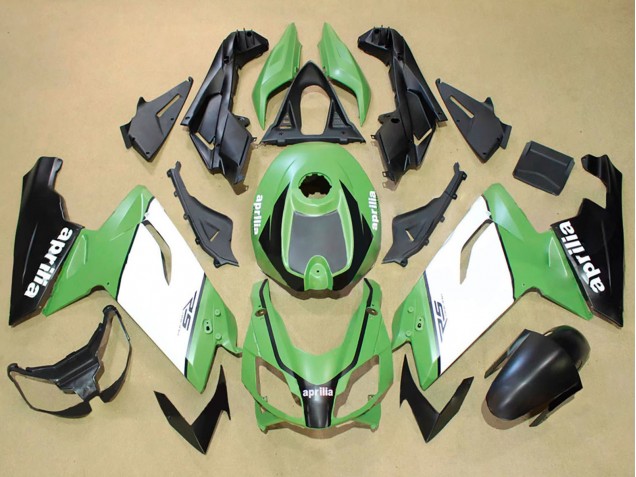 Lojas Carenagens Moto Aprilia RS125 2006-2011 - Verde Branco Preto