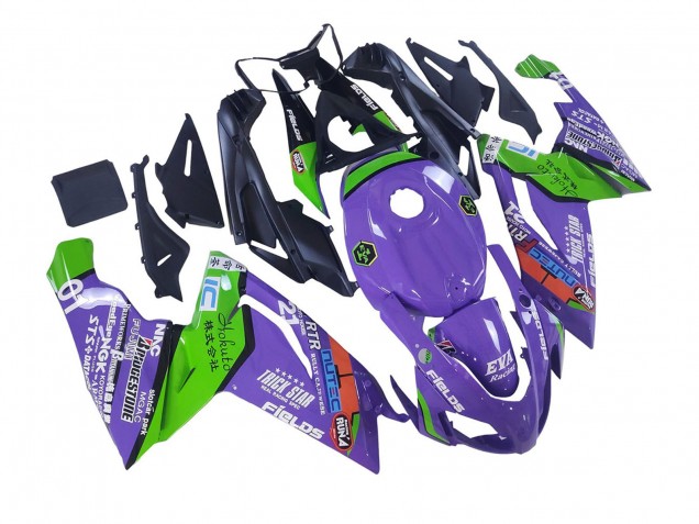 Lojas Carenagens Moto Aprilia RS125 2006-2011 - Roxo Verde Vermelho