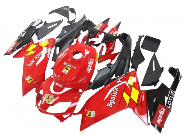 Lojas Carenagens Moto Aprilia RS125 2006-2011 - Vermelho Branco Amarelo Preto
