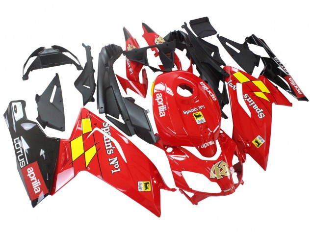 Lojas Carenagens Moto Aprilia RS125 2006-2011 - Vermelho Branco Amarelo Preto