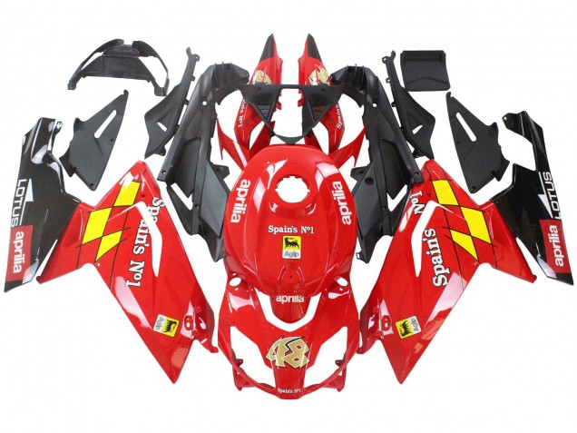 Lojas Carenagens Moto Aprilia RS125 2006-2011 - Vermelho Branco Amarelo Preto