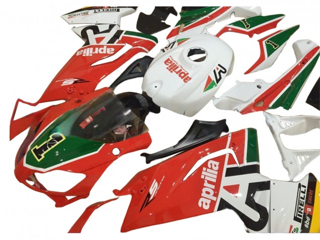 Lojas Carenagens Moto Aprilia RS125 2006-2011 - Branco Vermelho Verde