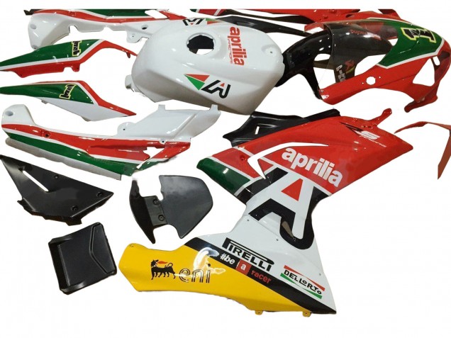 Lojas Carenagens Moto Aprilia RS125 2006-2011 - Branco Vermelho Verde