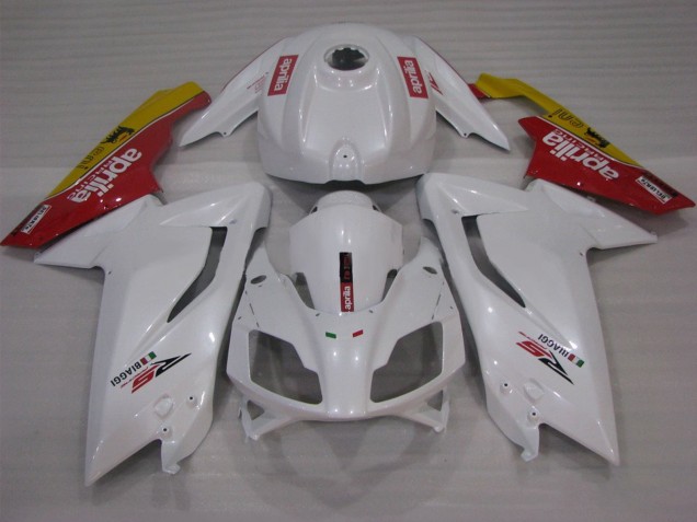 Lojas Carenagens Moto Aprilia RS125 2006-2011 - Branco Vermelho Amarelo