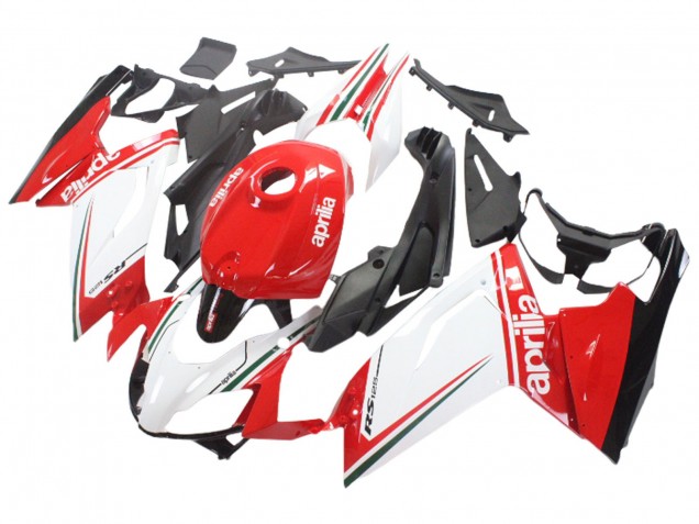 Lojas Carenagens Moto Aprilia RS125 2006-2011 - Branco Vermelho Preto