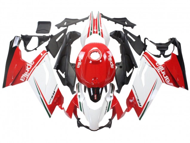 Lojas Carenagens Moto Aprilia RS125 2006-2011 - Branco Vermelho Preto