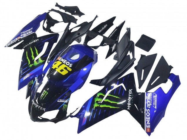 Lojas Carenagens Moto Aprilia RS125 2006-2011 - Azul Preto Verde Monstro 46