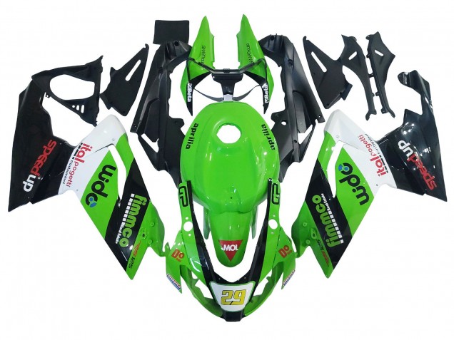Lojas Carenagem Moto Aprilia RS125 2006-2011 - Verde Branco Preto