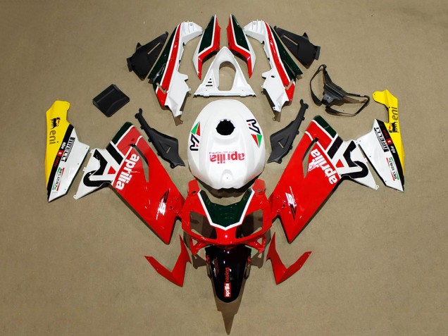 Lojas Carenagens Moto Aprilia RS125 2006-2011 - Vermelho Branco Preto Amarelo