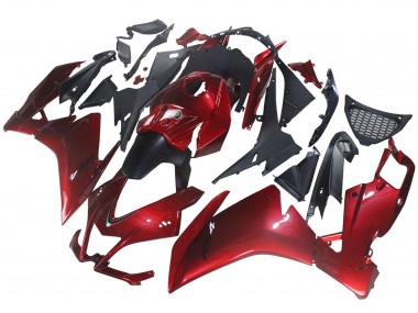 Lojas Carenagem Moto Aprilia RS4 50 125 2012-2018 - Vermelho Preto Fosco
