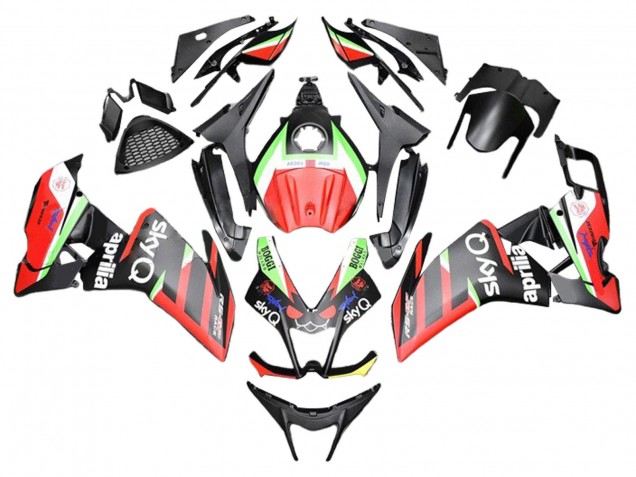 Lojas Carenagens Moto Aprilia RS4 50 125 2012-2018 - Vermelho Verde Preto