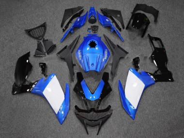 Lojas Carenagens Moto Aprilia RS4 50 125 2012-2018 - Azul Branco Preto Brilhante
