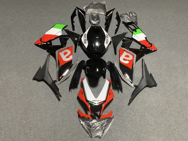 Lojas Carenagens Moto Aprilia RS4 50 125 2012-2018 - Branco Verde Vermelho Preto Brilhante
