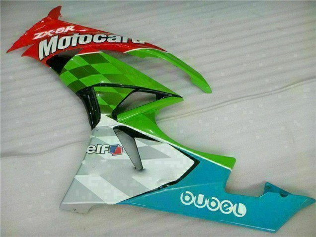 Lojas Carenagens Moto Kawasaki ZX6R 2009-2012 - Verde Branco Vermelho Preto Azul Motocard