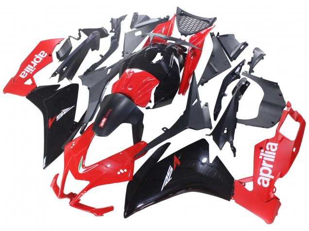 Lojas Carenagens Moto Aprilia RS4 50 125 2012-2018 - Vermelho Preto Brilhante