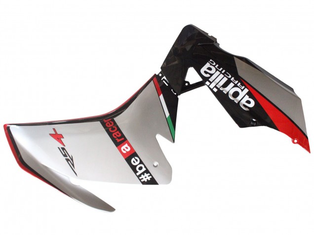 Lojas Carenagens Moto Aprilia RS4 50 125 2012-2018 - Prata Vermelho Preto Brilhante
