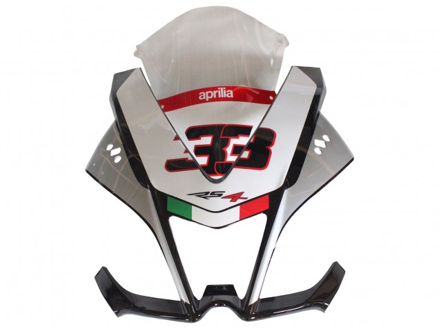Lojas Carenagens Moto Aprilia RS4 50 125 2012-2018 - Prata Vermelho Preto Brilhante