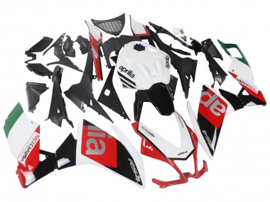 Lojas Carenagens Moto Aprilia RS4 50 125 2012-2018 - Branco Vermelho Verde Preto Brilhante