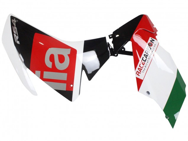 Lojas Carenagens Moto Aprilia RS4 50 125 2012-2018 - Branco Vermelho Verde Preto Brilhante
