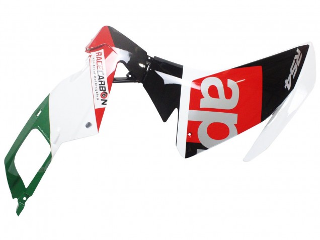 Lojas Carenagens Moto Aprilia RS4 50 125 2012-2018 - Branco Vermelho Verde Preto Brilhante