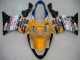 Lojas Carenagens Moto Honda CBR600 F4i 2004-2007 - Amarelo Azul Branco Preto Nastro Azzurro