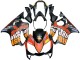 Lojas Carenagens Moto Honda CBR600 F4i 2004-2007 - Preto Fosco Laranja Rossi
