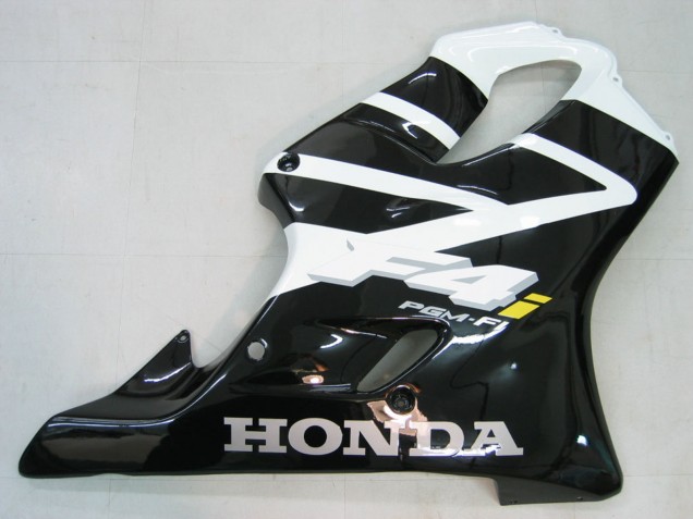 Lojas Carenagem Moto Honda CBR600 F4i 2004-2007 - Branco Preto Brilhante