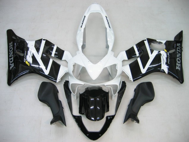 Lojas Carenagem Moto Honda CBR600 F4i 2004-2007 - Branco Preto Brilhante