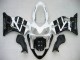 Lojas Carenagem Moto Honda CBR600 F4i 2004-2007 - Branco Preto Brilhante